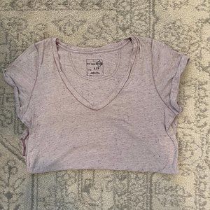 Free People Lavender V-Neck Size S